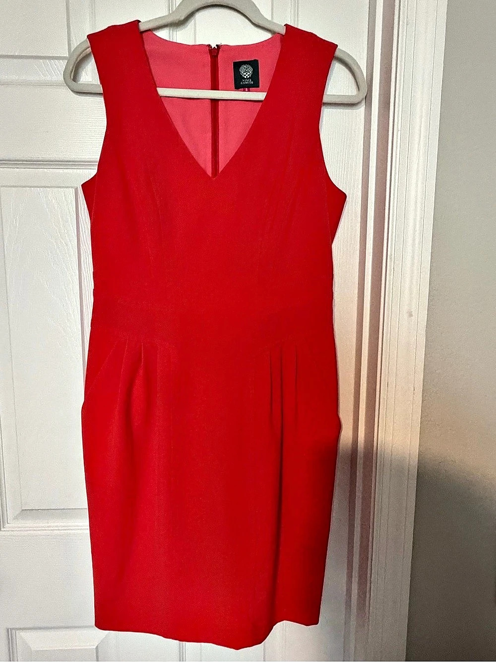 Vince Camuto Red Stretch Sheath Dress Size 8
